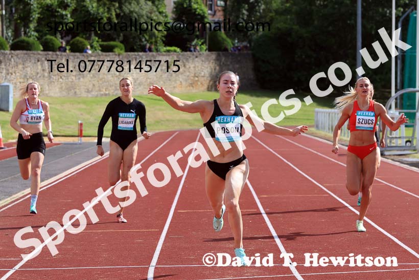 Womens Heptathlon 200 metres, 2024 EAP International Combined events, Hewcham, Northumberland.  Photo: David T. Hewitson/Sports for All Pics
